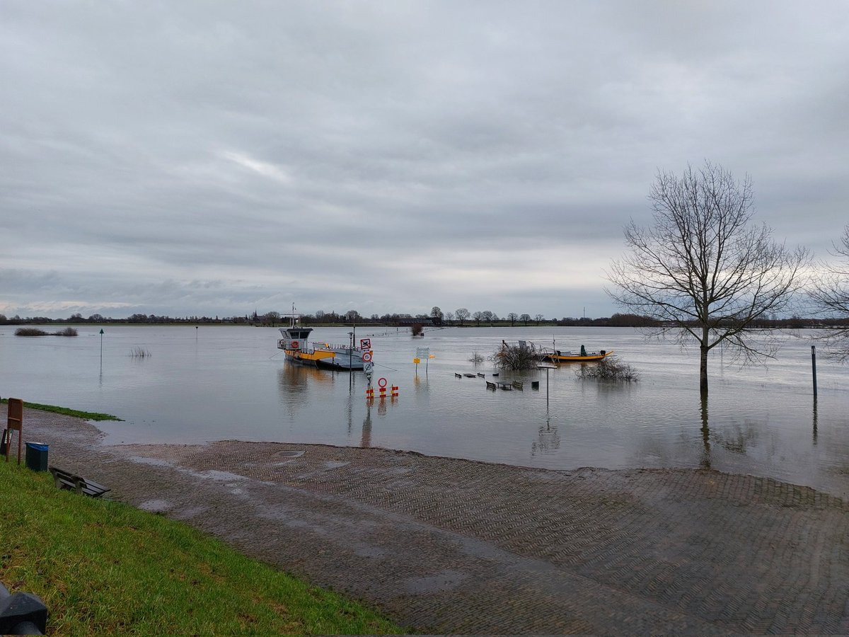 Vanmorgen langs de IJssel gewandeld.Het staat best hoog en er wordt nog meer verwacht aankomende week ...
#hoogwater #ijssel #Dieren