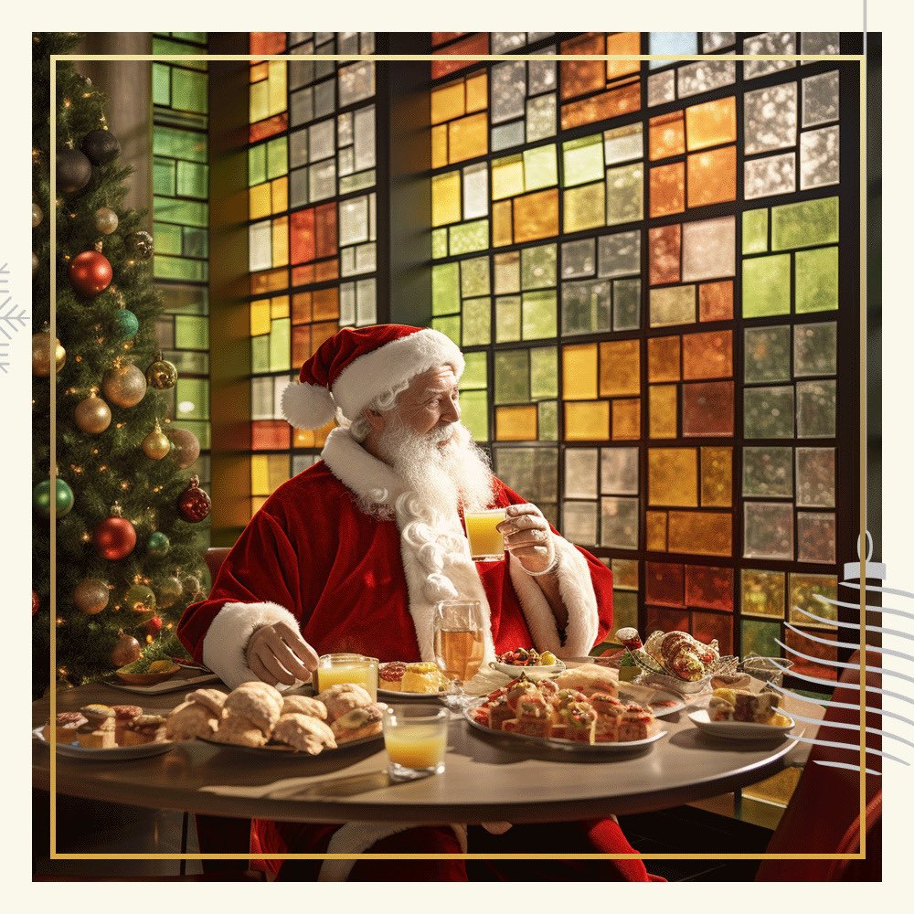 Savor the festive magic at AnnaMaya as Santa indulges in a brunch feast where every bite is a certified Santa-approved delight! 🎅✨
