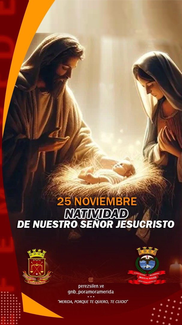 Que la Natividad del Niño Dios, los llene de Paz, Amor, Bondad y que ilumine sus hogares y colme de muchas Bendiciones.
#25Dic