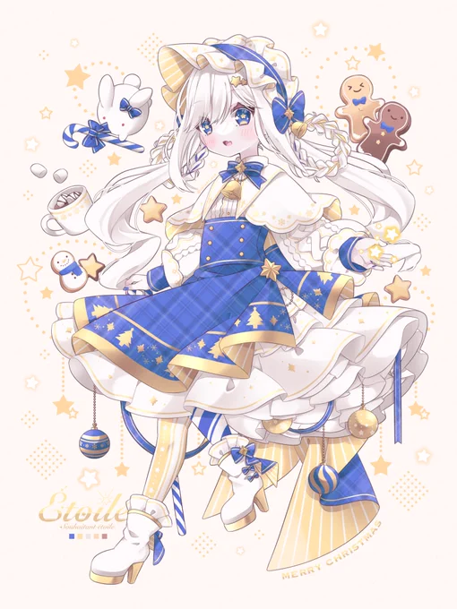 クリスマス絵色違い差分#創作 #オリジナル #ねがいぼしのエトワール#Christmas2023 