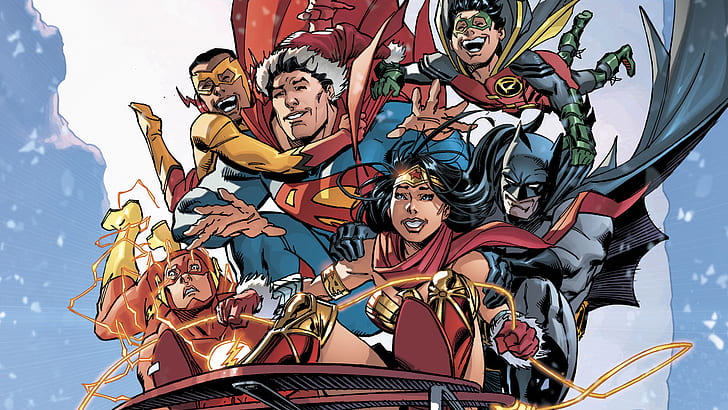 DCUonTW's tweet photo. Merry Christmas and Happy Holidays from the DC Universe® team! 🎄 https://t.co/AYijFV5EQl