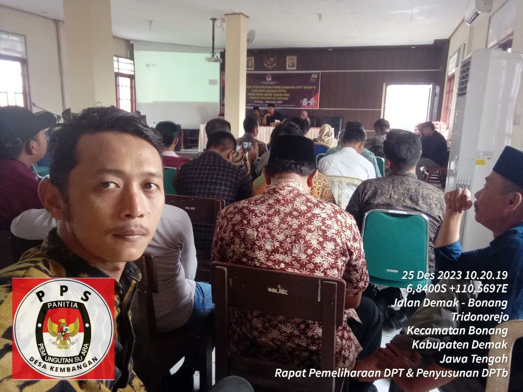 KembanganPps's tweet photo. PPS Kembangan menghadiri Rapat Pemeliharaan DPT dan Penyusunan DPTB yang diadakan oleh PPK Kecamatan Bonang. https://t.co/Xgcuf1hWPv