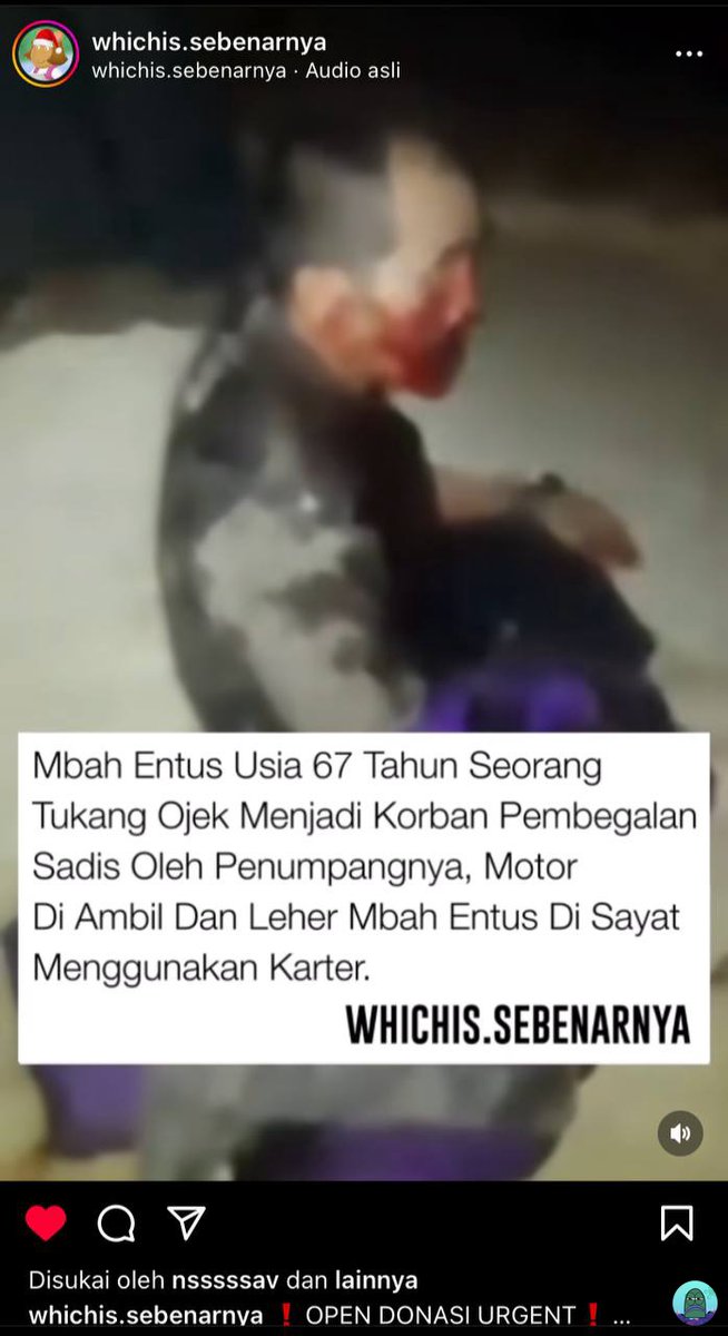 💚 / / BEGAL
kasian bgt kakeknya ayo bantu viralin biar kakeknya dapet keadilan dan pelaku cpt ditangkap 😭 semoga diberi kesehatan dan rezeki yang berlimpah kakek 💗😭