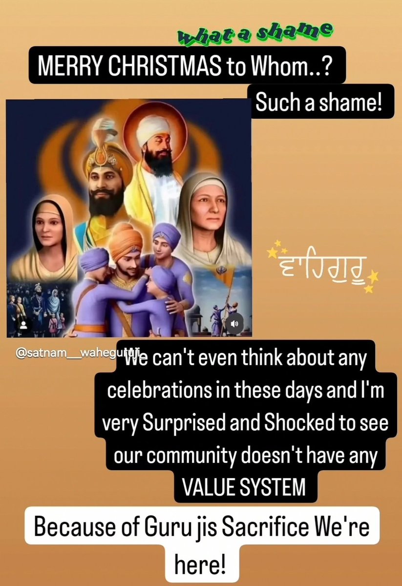KamSains's tweet photo. Don't present yourself as a SIKH or Hindu! If you can't remember what Our Gurus has done for us. #shaheed #sacrifice #family #Christmas #GuruGobindSinghji https://t.co/LabxQJA1Cd