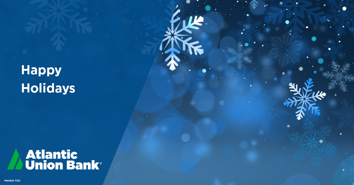Atlantic Union Bank (@atlantic_union) on Twitter photo Happiest of Holidays from all of us at Atlantic Union Bank! Happiest of Holidays from all of us at Atlantic Union Bank!