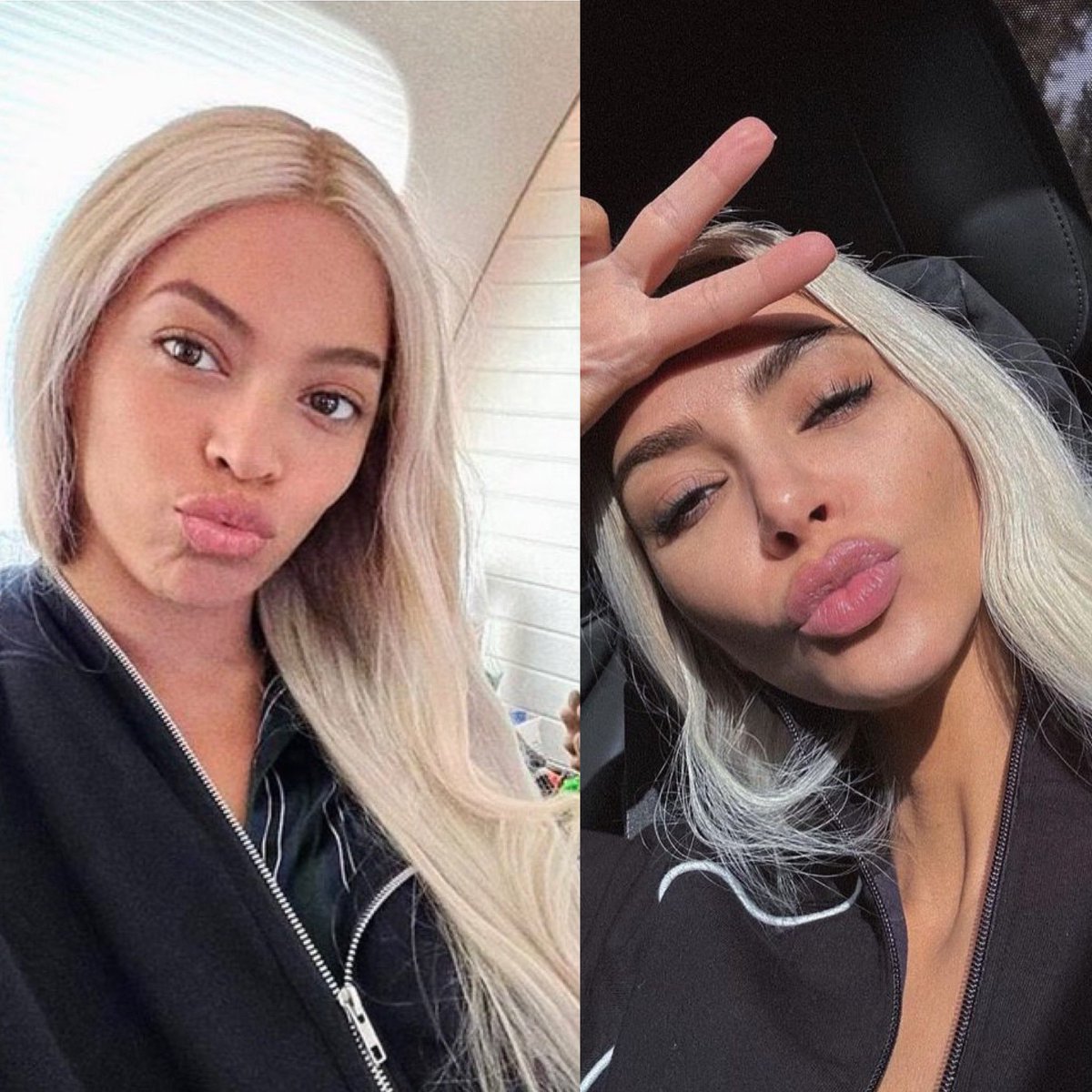 TheRealAxel01's tweet photo. J’avoue Beyonce Et Kim Kardashian en blonde y’a une ressemblance mais c’est pas ouf https://t.co/MxKhs90GVw