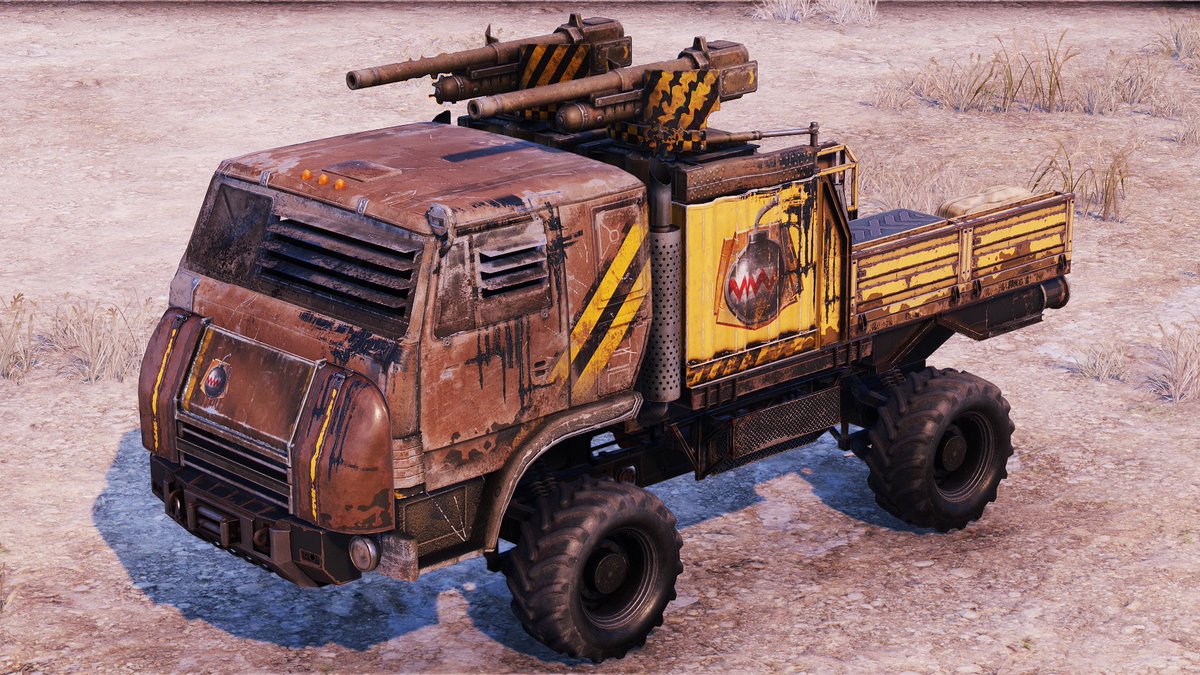 YARAZ_EX's tweet photo. ◁ Ruck Mk.II ▷
Самый базовый тяжелый бронемобиль Мусорщиков. По сути - просто грузовик с установленным на него оружием. Ну да, есть небольшие модификации корпуса, но они не делают из стандартной машины бронемобиль.

#ArtCraft #Crossout #Exnewest https://t.co/ysUuPMlUK3