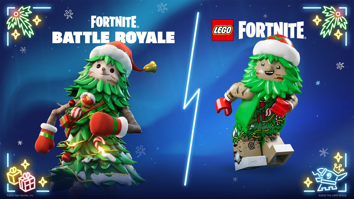 Fortnite_ES's tweet photo. No, no acabas de desenvolver el típico arbusto de siempre. ¡Es Arbustín del Festival de invierno!

Mira también el estilo @LEGOFortnite que tendrás 🥰 https://t.co/uvibPQWihW