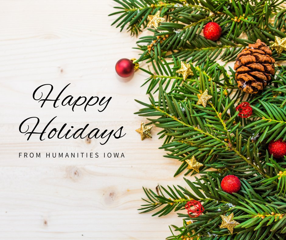 Happy holidays from Humanities Iowa!❄️A heartfelt thank you to our exceptional volunteers, donors and supporters who have made Humanities Iowa thrive. Wishing you joy and inspiration this holiday season. Thank you for being part of Humanities Iowa!

#humanitiesiowa #happyholidays