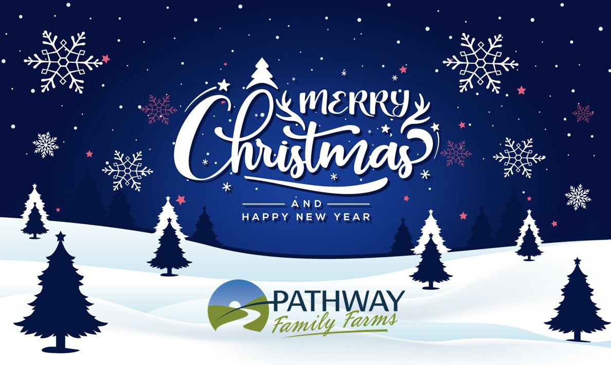 PathwayFamFarms's tweet photo. From all of us at #PathwayFamFarms we wish you and your family a Merry Christmas and Happy New Year! 🎄 https://t.co/5UFVKbgf6X