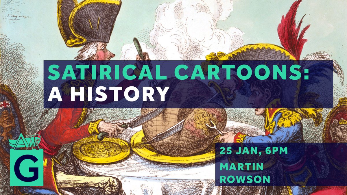 In-person tickets open: Satirical Cartoons: A History Book: gres.hm/political-cart… A free lecture by celebrated cartoonist @MartinRowson, examining the work of Swift, Hogarth, Gillray, David Low, Ronald Searle and the speaker himself. #art #politics #satire