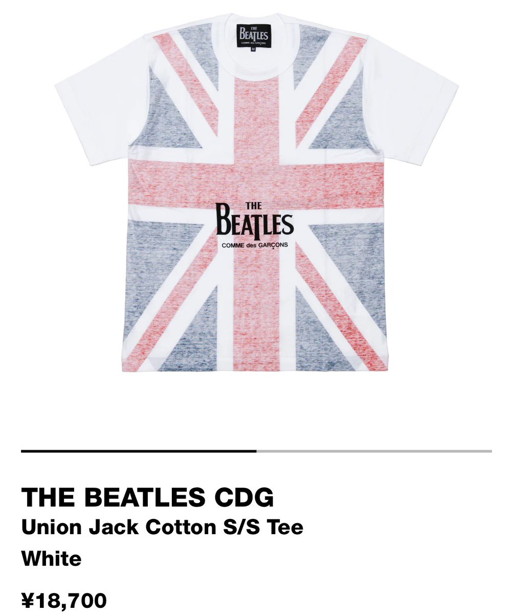 COMME des GARCONS 国内買付 The Beatles Union Jack S/S Tee The Beatles X Comme Des Garçons Union Jack Print T-shirt