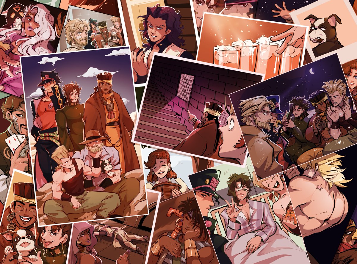 I had the honour of drawing the cover for the
<a href="/stardustovazine/">STARDUSTOVAZINE - PROJECT CLOSED ⭐</a> where we all celebrated the JJBA OVA! Thank you so much for having me, I had tons of fun with this project!! 💖🐧 There are leftovers left if you're interested!!