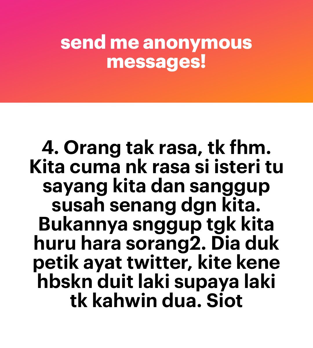 Luahan suami beristeri mazhab twitter.