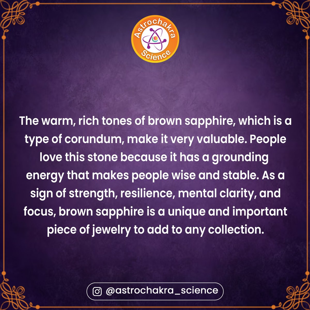 astrochakra_s's tweet image. #brownsapphire can help you connect with the infinite knowledge of the universe and find inner power and grounding energy.

Visit: astrochakrascience.com  or 📷 Call Us: +44-2034175810

#crystalenergy #calmingstone #astrologicalbenefits #knowledge #gemstone #astrochakrascience