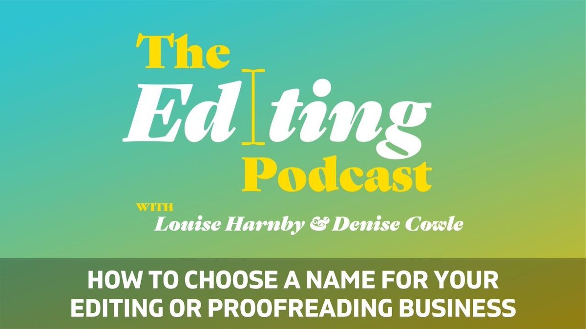 🎙 ON THE EDITING PODCAST! 🎙 In this episode we chat about choosing an editing or proofreading business name. Find out more about: ➡ Brainstorming ➡ Brand identity ➡ Signalling ➡ Findability ➡ Longevity Here’s where to find it 👉 louiseharnbyproofreader.com/blog/how-to-ch…