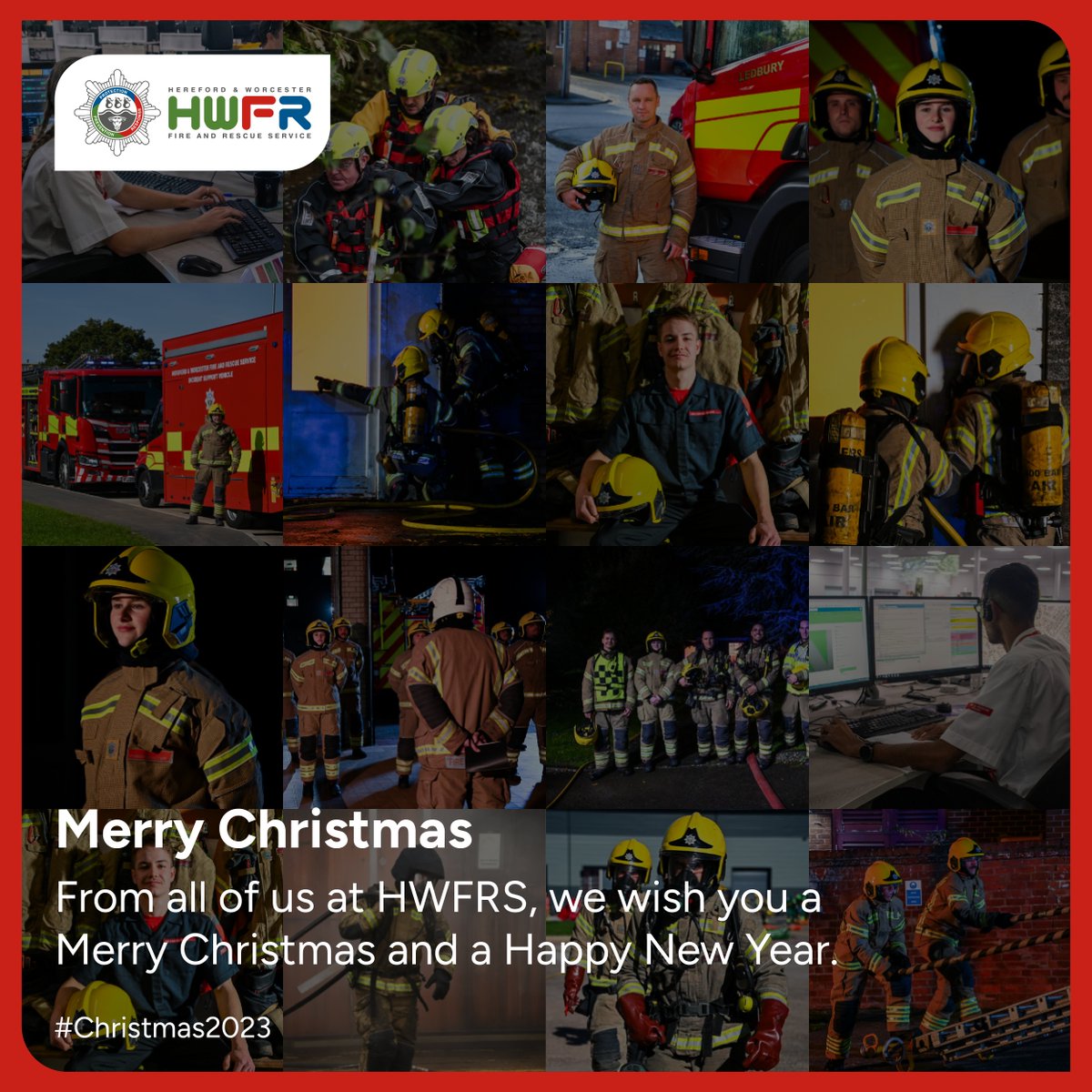 🎄Wishing you all a Merry Christmas from all of us here at HWFRS! 🚒 We'd also like to express our sincere gratitude to all those in the service for all their hard work this year. #Christmas #NewYear