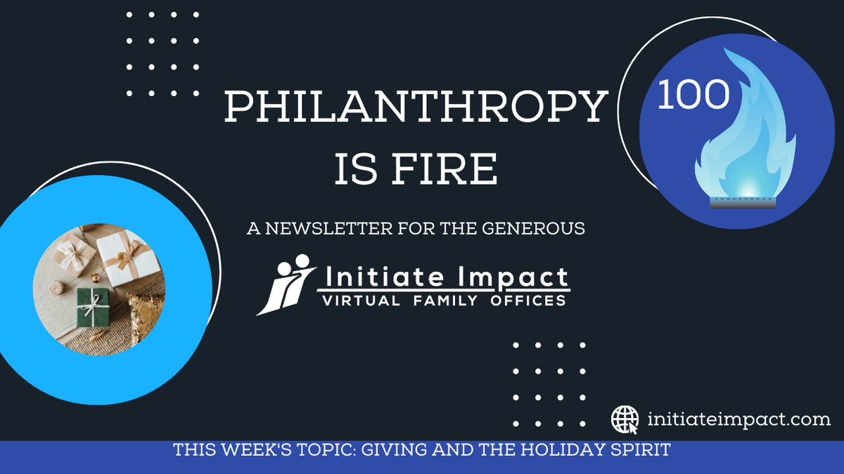 This week's "Philanthropy is 🔥" is about giving and the holiday spirit.

Merry Christmas 🎄

#giving #generosity #holidays #impact #philanthropy