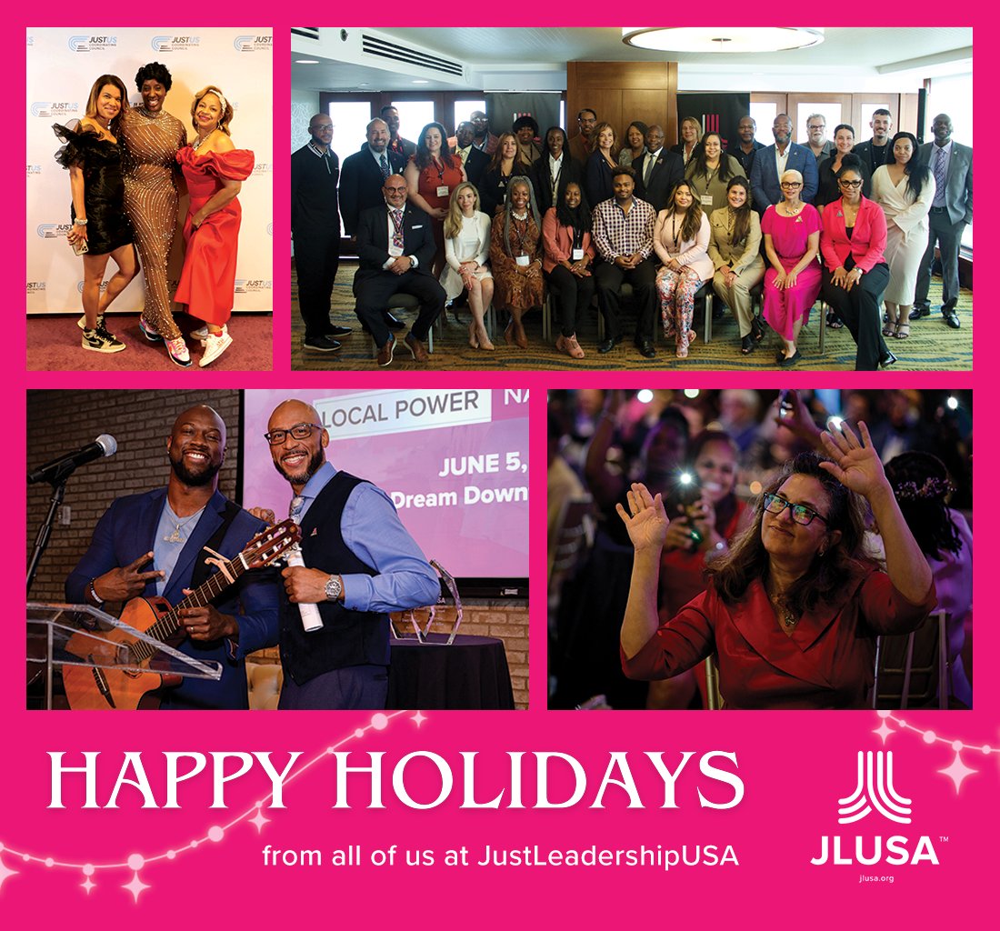 Happy holidays from all of us at JLUSA!

This holiday season, we are celebrating a year of groundbreaking accomplishments and our entire community of bold advocates and supporters who make our work possible. Learn more about our work this year: justleadershipusa.salsalabs.org/onwarddecember…