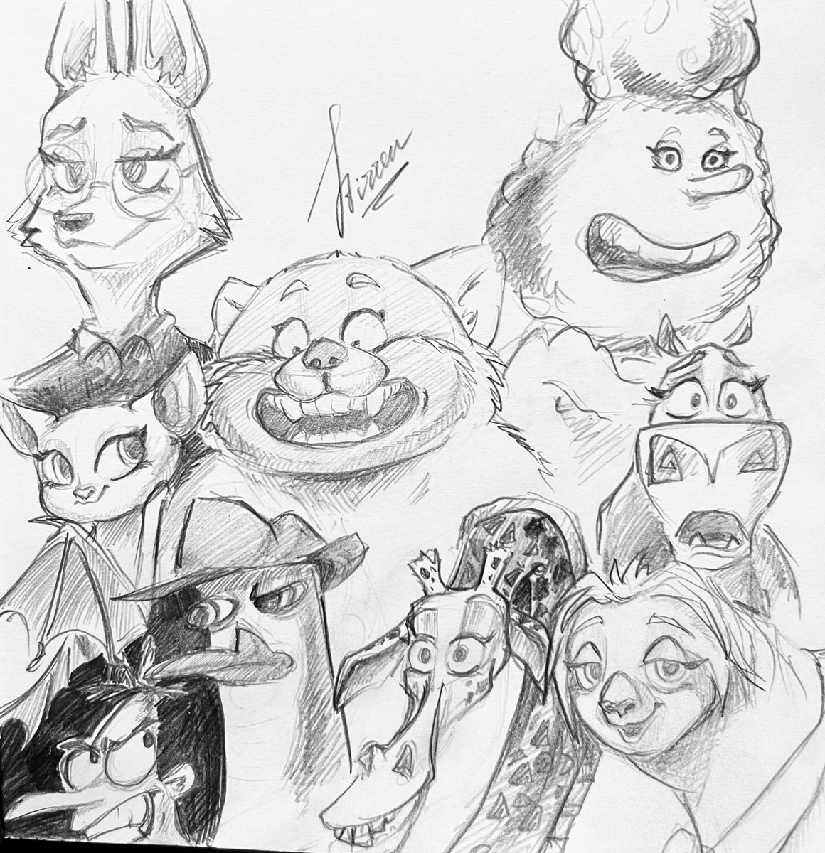 Stirren34's tweet photo. #sketches #traditionalart #zootopia #flash #thebadguys #diane #elemental #Galecumulus #pfineasandferb #Perrytheplatypus #AgentP #DrHeinzDoofenshmirtz #madagascar #gloria #melman #HotelTransylvania #MavisDracula https://t.co/M1qDweNRh6