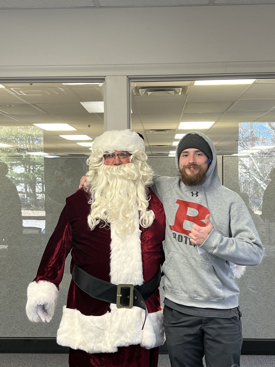 Santa made a stop at the office! 🎅