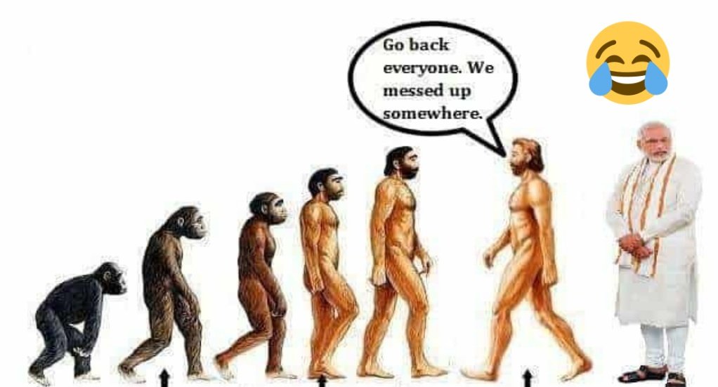 Mr_Singh86_'s tweet image. #DarwinEvolution Theory 😂
