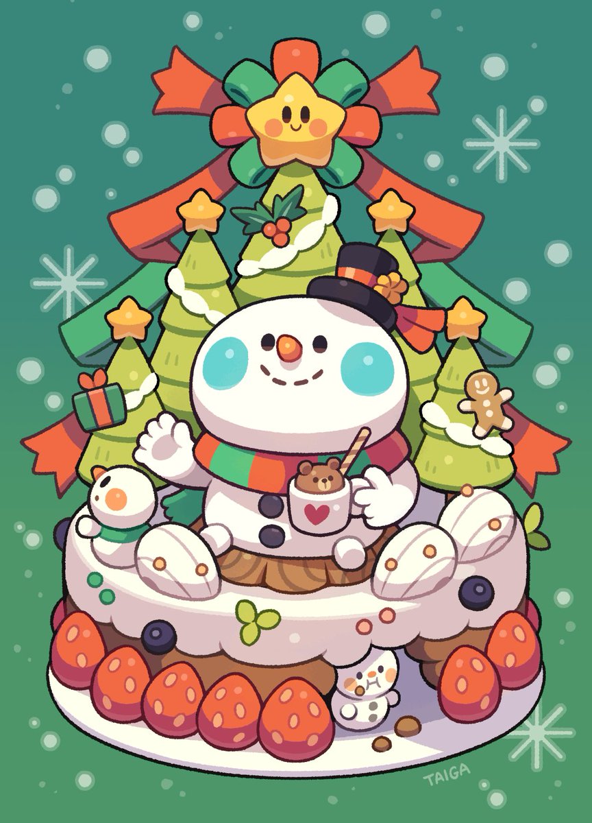 snowman food no humans hat christmas tree christmas scarf  illustration images