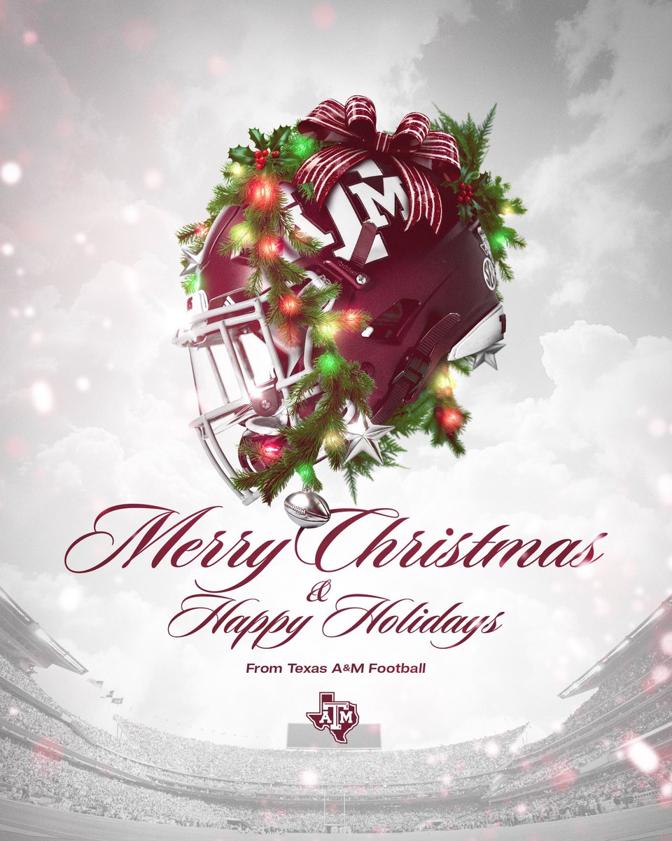 Merry Christmas from our Texas A&amp;M Football family to yours🎄