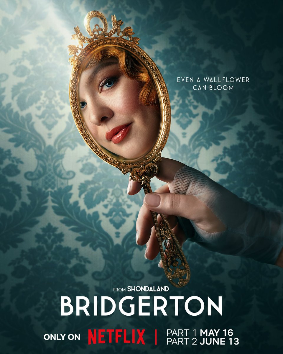 netflix's tweet photo. Every mirror tells a story. And Miss Penelope Featherington's story is one that cannot be missed.

Bridgerton returns May 16. https://t.co/k4e37Mdtrl