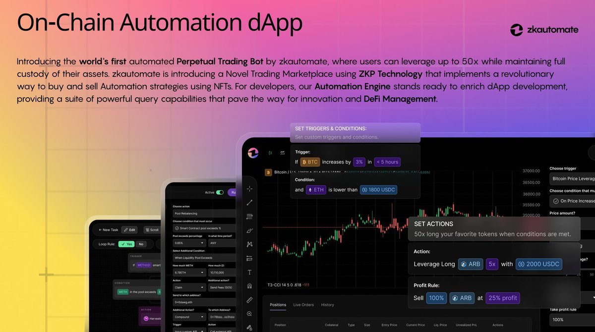 Slappjakke's tweet image. The next evolution after aping into telegram bots is to create your own bots with Bots as a Service

@zkAutomate is a No Code Automation Engine that is first to market with zk-proof powered automation algo. 

What if you could turn your defi or trading strategies into an…