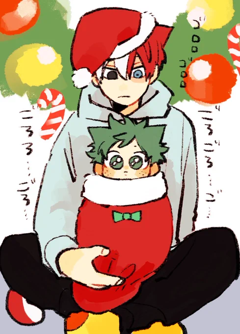 去年の🎄絵とついでに持ってきたおきにいりの絵どぅs