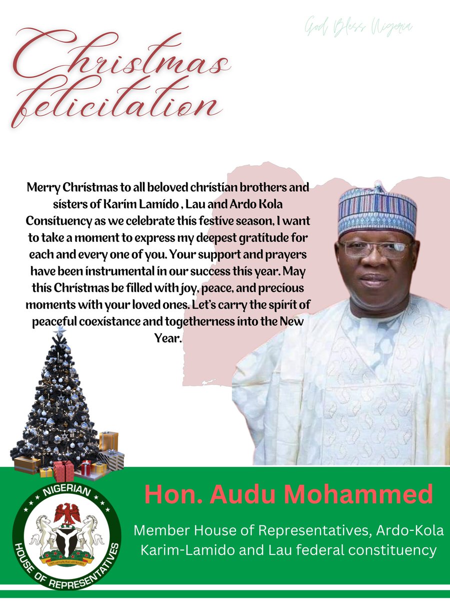 amlauya's tweet photo. CHRISTMAS MESSAGE

I greet and felicitate with you all once again as we celebrate the birth of the Lord and Saviour, Jesus Christ.

I gladly join all the Christian compatriots in giving thanks to God Almighty for the divine gift of Jesus Christ, the Messiah, https://t.co/peU1AvjBcb
