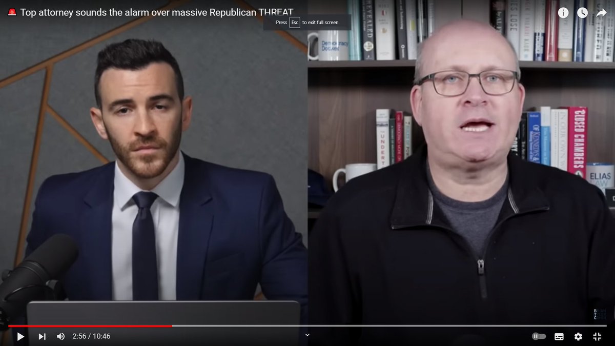 TimGluckman's tweet image. 1792/x @briantylercohen talks w/ Marc Elias, lawyer f/ @DemocracyDocket re #GOP's #votersupprression A) bowing to vigilante groups challenges to electoral register, #ER B) #GOP states leave #ERIC, an office 4 states to exchange info re #ER youtube.com/watch?v=JwI6ff…