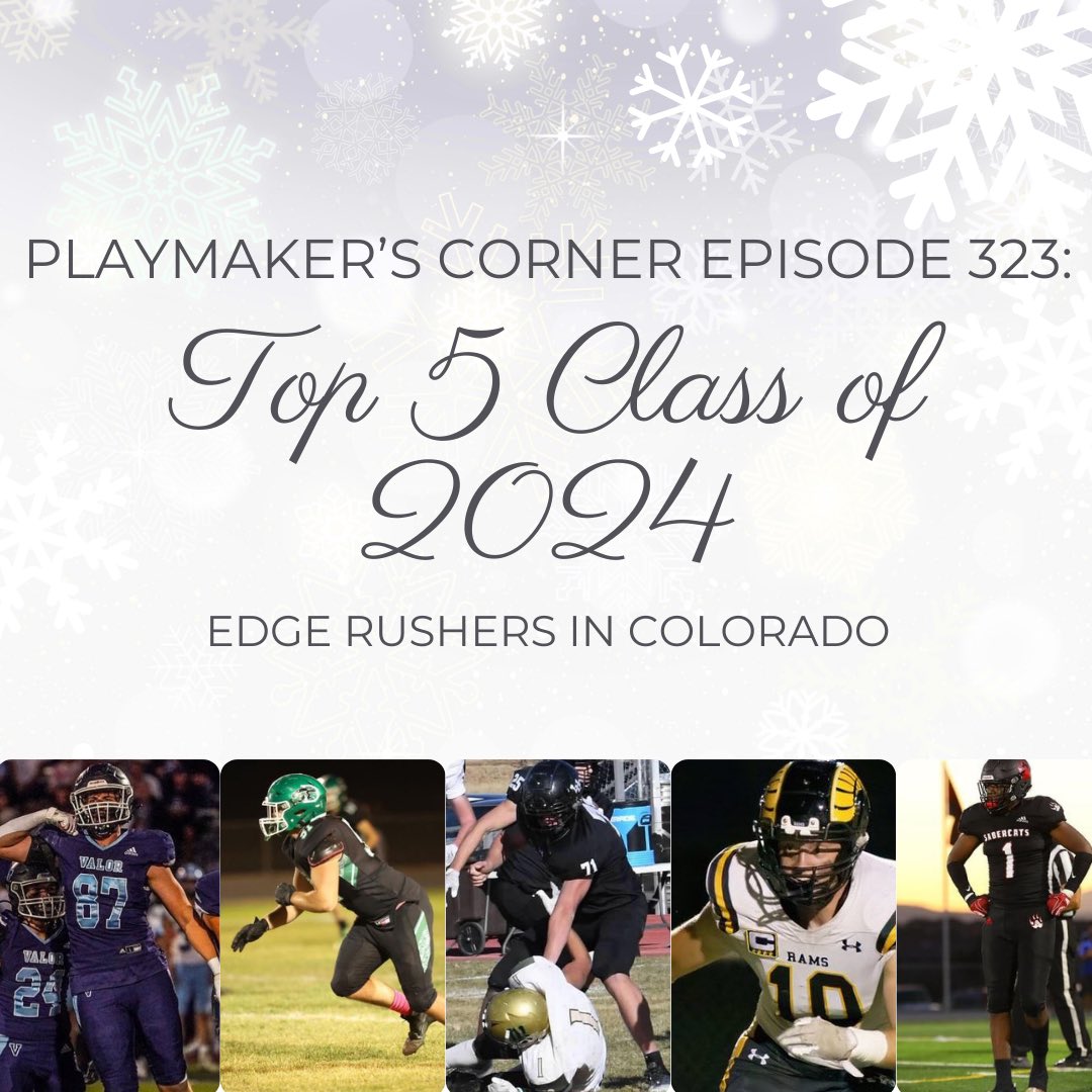 Merry Christmas and happy holidays to all our listeners/supporters! Today we bring another top 5 seniors episode everywhere you can listen to podcasts. #playmakerscorner #PMCfam #coloradohighschoolfootball #coloradofootball