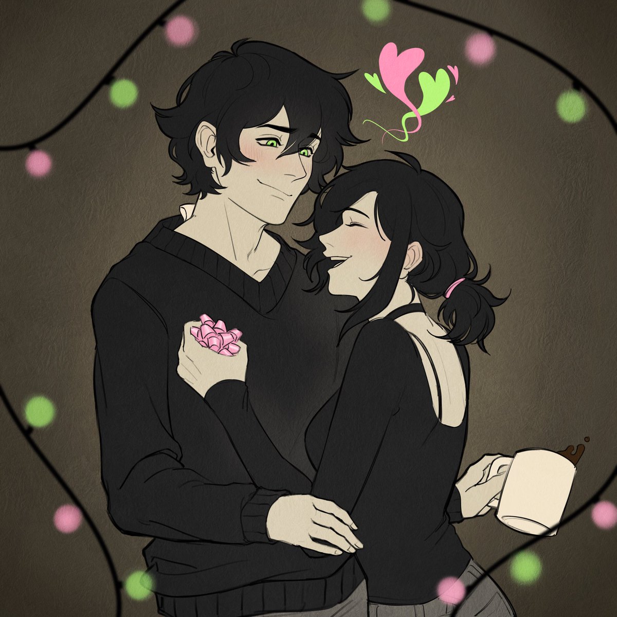 Sinnabnnuy's tweet photo. “You’re my present this year” 🩷💚☕️🎁 https://t.co/IQe9NSoQic