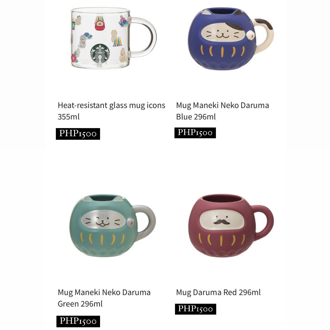 oshare_ph's tweet photo. STARBUCKS JAPAN NEW YEAR 2024 COLLECTION
Release Date: 12/26 Tomorrow!! 

Prices in the next photos! DM us tonight so we can secure your items first thing tomorrow morning!🫶🏻

FOR BATCH 13 PREORDER📦
Tentative ETA: mid-Feb 2024 https://t.co/jAZM2ktOHB