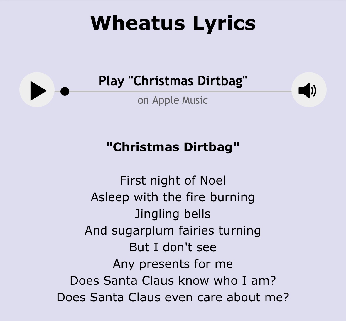 Little refresher of the words for the big village carol concert.