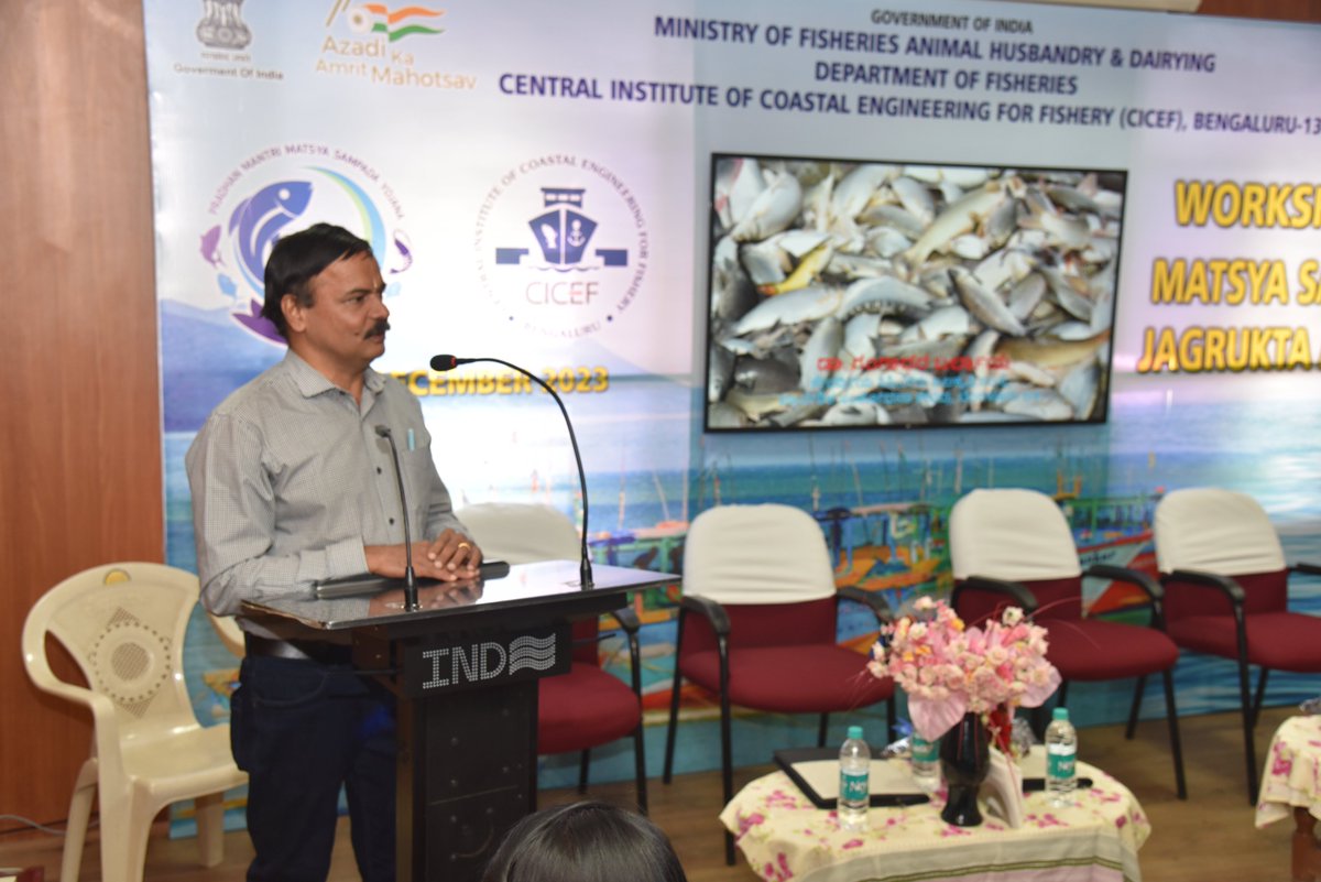 CICEF_Bengaluru's tweet photo. Central Institute of Coastal Engineering for Fishery #CICEF conducted Workshop on "Matsya Sampada Jagrukta Abhiyan" #MSJA #PMMSY on Saturday the 23rd December, 2023. https://t.co/7PB7gGNPmO