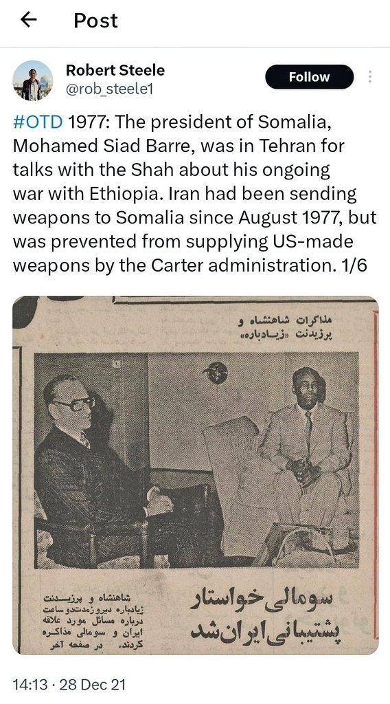 XasanGacaliye's tweet photo. Thank you for this interesting post. Please make available the referred minutes. As for #Egypt and #Iran, both stood by #Somalia even though in time their support varied. And for #Somalis, this war was waged in support of the Western Somalia Liberation Front (#WSLF), not #Ogaden. https://t.co/0UL0awm4VC