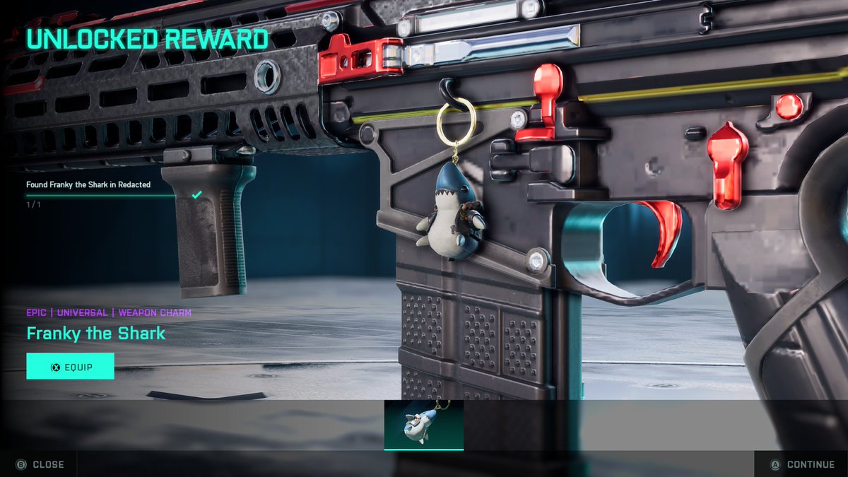 BFBulletin's tweet photo. A new easter egg is now active in #Battlefield2042 🥚

Collect all "plushies" on Redacted and unlock a new player card background 🗃️
You will also unlock a weapon charm for every plushie you find 🔎

#TheGoodCompanySquad 🦀 🦖 🐧 🦈
Images: YoDontBeThatGuy, Hondoes &amp; Jozely 📸 https://t.co/aHMB7HNkeN