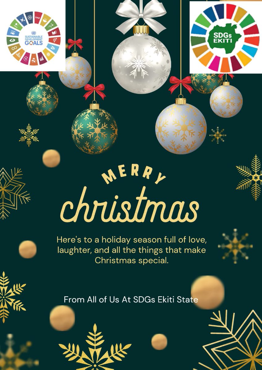 Merry Christmas from all of us @sdgsekitistate 

#SDGs
#Ekiti
#Christmas2023 
#LeaveNoOneBehind 
#Agenda2023 

@ekitistategov @aynigeria_ @ossap_sdgs @InnovateEkiti @DAWNCommission