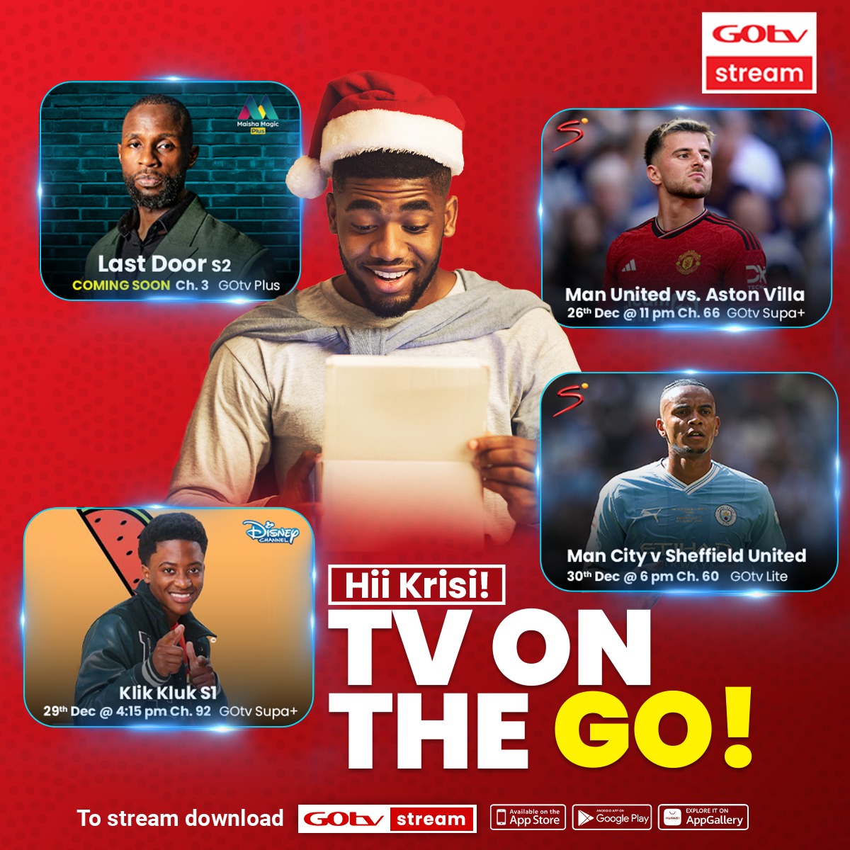 osoroKE's tweet image. Happy new week! TV on the Go this week, msikose kuwatch the best shows right here on GOtv all week as below.

Reconnect or stay connected to GOtv Plus and access #GOtvStream - available to ALL active subscribers.

▶️bit.ly/gotvstream

#KrisiMkononiOnGOtv
