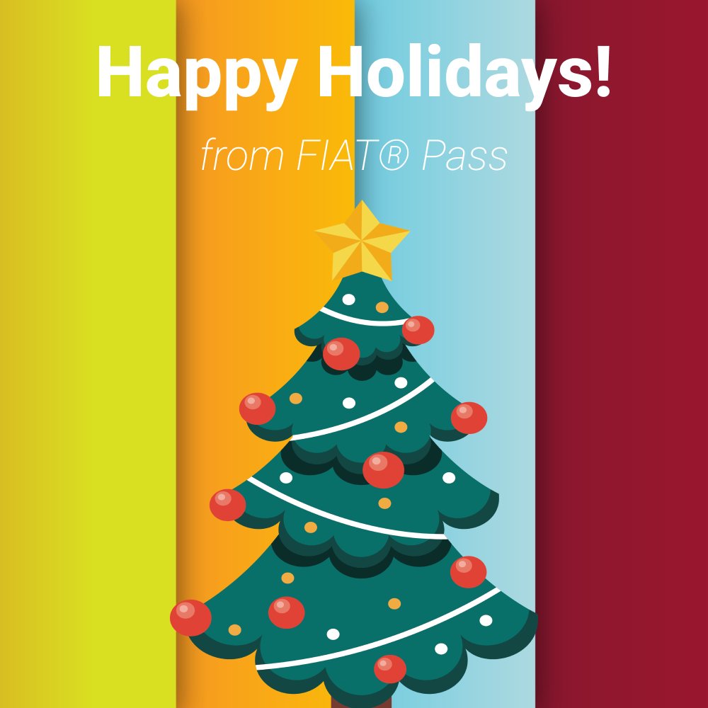 🎉 Happy Holidays from the FIAT® Pass team!

We're thankful for every single one of our incredible FIATians who continue to drive our Web3 journey forward! 🚀

Wishing you all a joyful holiday season filled with the new Dolce Vita 🌊