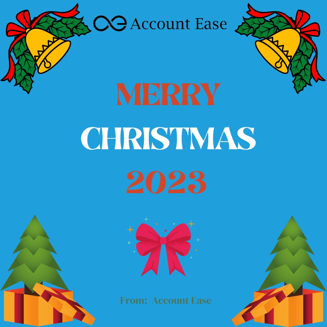 AccountEase's tweet photo. Happy Christmas from the @AccountEase team.
Wishing your celebrations are brimming with laughter and happiness! https://t.co/CJN2Jj9uRr