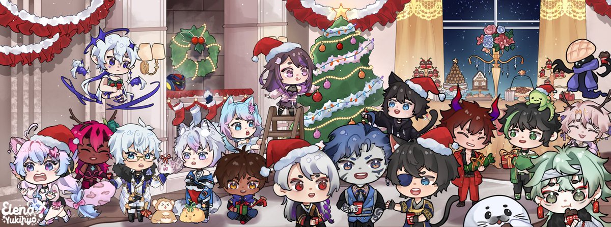 Hyo-ho!! 

It's the season of holidays and giving~! Snep hopes you are all have a merry wonderful and blessed Christmas! ❄️

✨ Be Good, Appreciate and Forgive. Give more love.
メリ～クリスマスッ！！💙

🎨: Tofu

#elenyaart #teamcomfyvt #comfytuber #VtuberEN #MerryChristmas