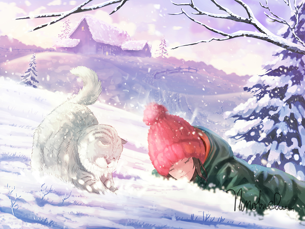 NinobwChu's tweet photo. Winter is not cold...! 
Wishing everyone a peaceful Christmas .🥰
Software : CLIP STUDIO PAINT &amp; PHOTOSHOP #cspcontest38 https://t.co/QgcTpAT2qs