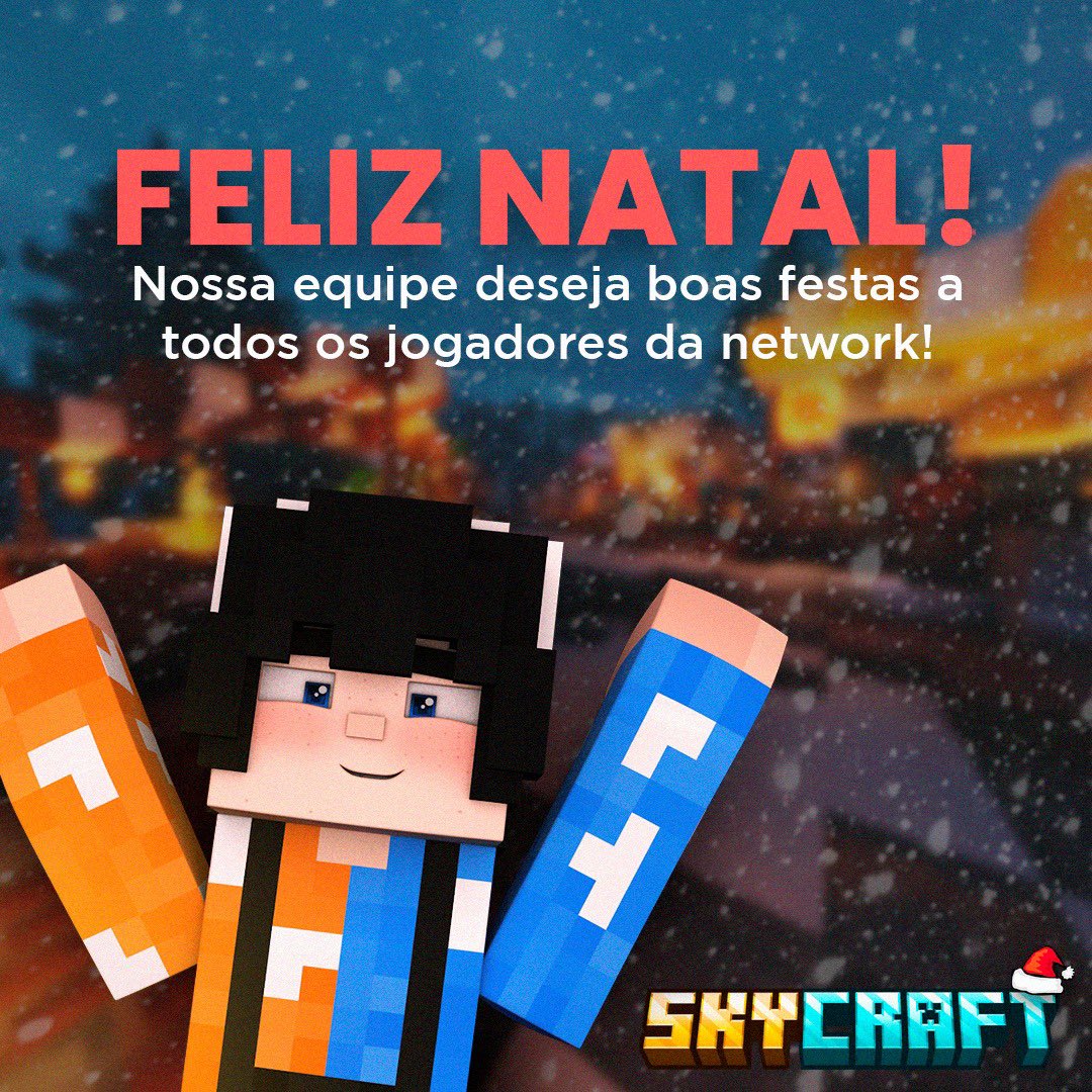 NetworkSkycraft's tweet photo. Desejamos um Feliz Natal a todos os nossos jogadores e apoiadores! Que essa data se transcorra com paz, felicidade, saúde e prosperidade. Aguardamos vocês em breve em nossos servidores. 👀

Aproveite e faça parte do nosso Discord: https://t.co/8HrRn75Pel. https://t.co/r5ju9WPYu1
