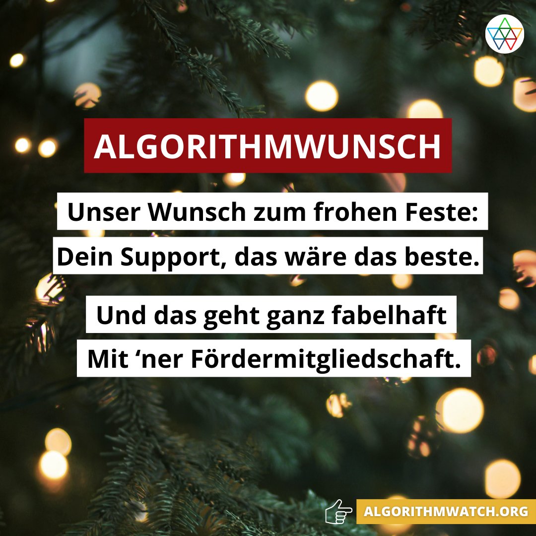 Wir kämpfen für #Menschenrechte, klären über den Einfluss von #KI-Systemen auf, führen journalistische Recherchen durch &amp; fordern die Politik heraus. Um das weiterhin zu ermöglichen, brauchen wir deine Unterstützung – werde Fördermitglied! ✊🏻✊🏽✊🏿

➡️algorithmwatch.org/de/foerdermitg…