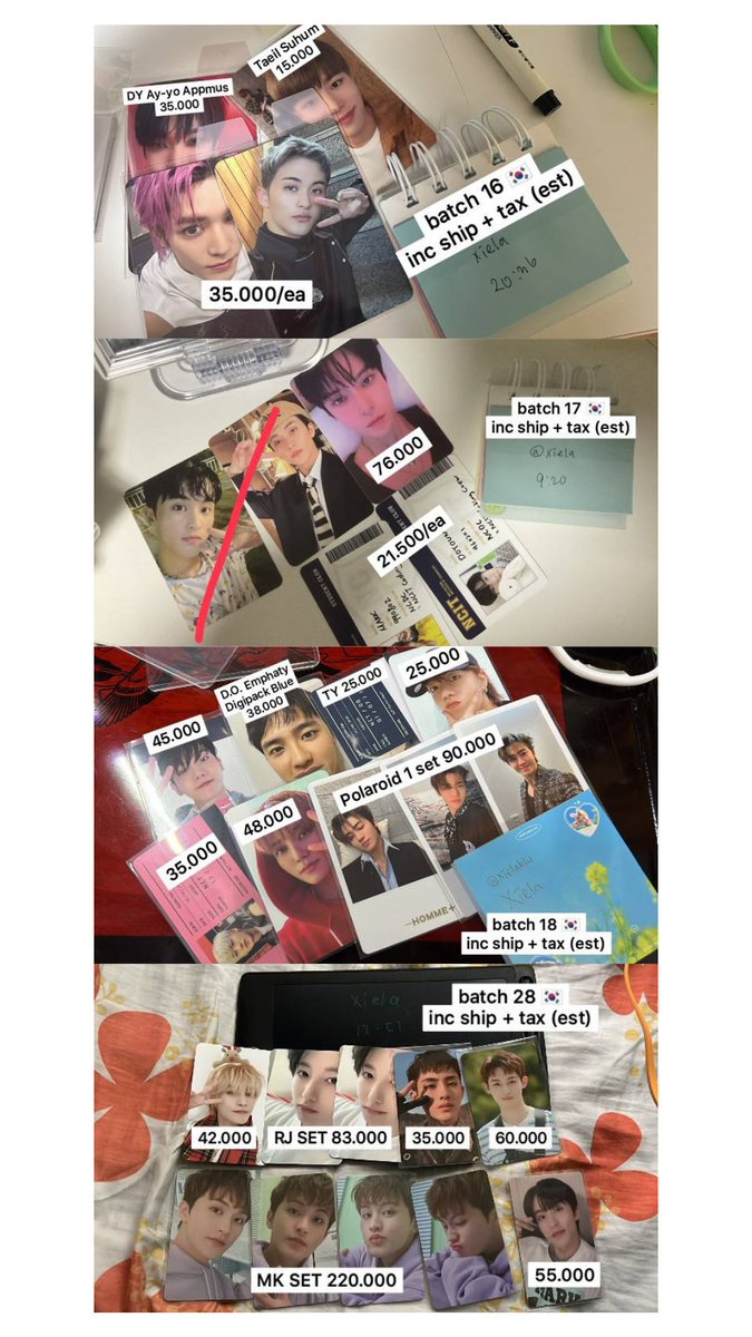 xylawmunxx's tweet image. ⋆ ˚｡⋆୨୧˚ want to sell – wts pc nct exo riize

♡ Baekhyun ♡ D.O.
♡ Taeil ♡ Johnny ♡ Taeyong ♡ Yuta
♡ Doyoung ♡ Ten ♡ Jaehyun
♡ Winwin ♡ Mark ♡ Renjun 
♡ Haechan ♡ Jaemin ♡ Yangyang
♡ Anton

🇰🇷 ready KR
✅ bersih ina
❌ packing + adm 🍊
📍 Bekasi