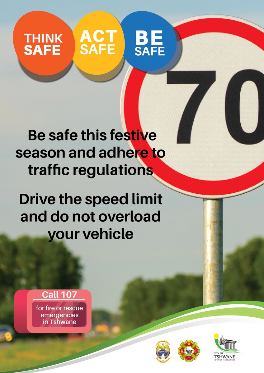 CityTshwane's tweet photo. Obey the speed limit.
Do not use cell phones when driving
#DontDrinkanndDrive https://t.co/WZDH9QwO7I